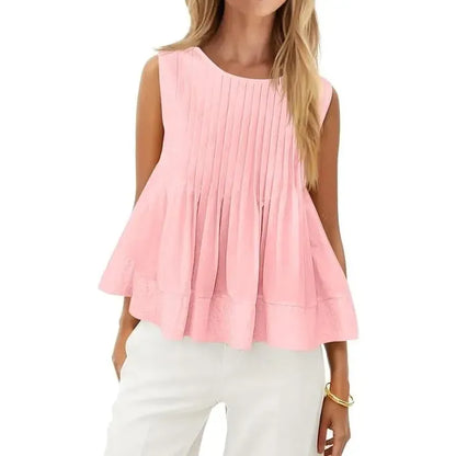 Women’s Pleated Babydoll Tank Tops