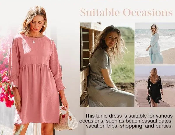 Women's Black Summer Tunic Dress