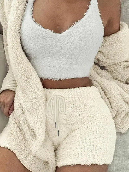 Plush Three-piece Pyjama Set