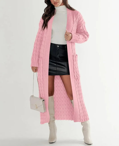 Women's Long Cardigan 2024 Oversized Coat Long Sleeve Open Cardigan Knitted Extra Long Coat Autumn Fashion Jacket Clothes