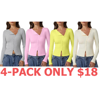 4-Pack (Light Gray,Pink,Yellow,Beige)