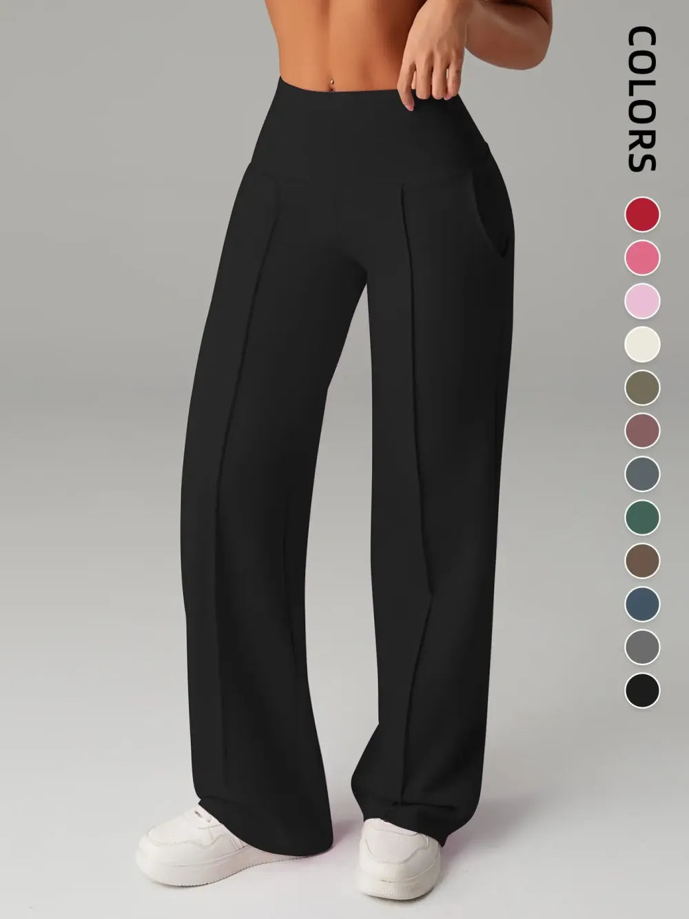 Women's Plain Loose Straight Leg Pants
