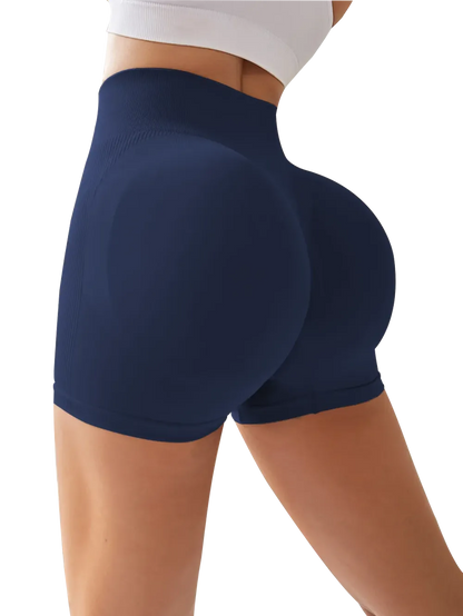 High Waist Tummy Control Side-Ribbed Butt-Lifting Seamless Shorts