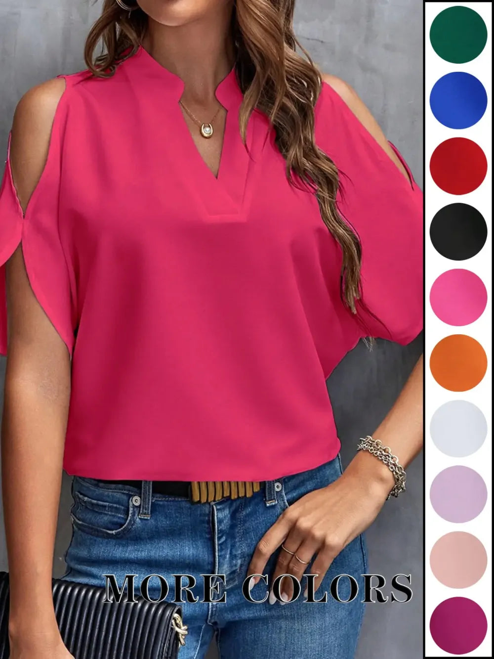 Women's Solid Color Casual Fitted T-Shirt, Short Sleeve Off-Shoulder Top