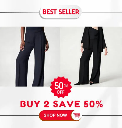 🔥 HOT SALE 50% OFF ✨ Crepe Pleated Women Trousers