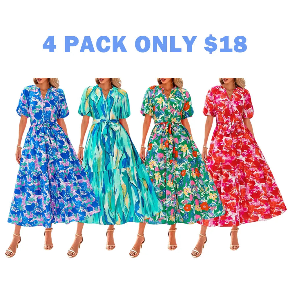 Women Summer Floral Maxi Dresses