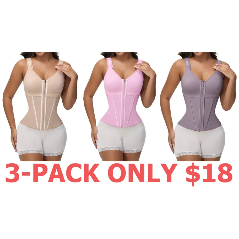 Women with Bra Tummy Control Girdle Workout Shapewear with Adjustable Shoulder Strap