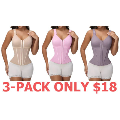 Women with Bra Tummy Control Girdle Workout Shapewear with Adjustable Shoulder Strap