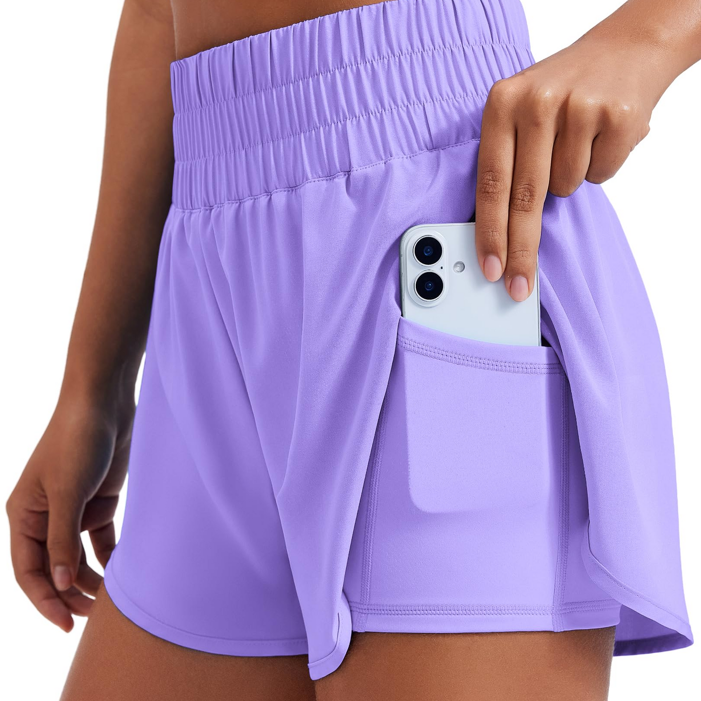 🔥Limited time clearance🔥Anti-exposure sports shorts with built-in inner layer and convenient side pockets