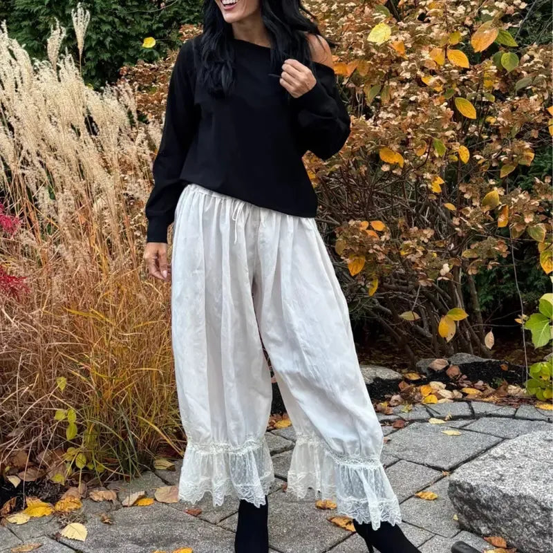 Lace Bloomer Pants