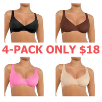 4-Pack (Black,Mocca,Pink,Skin)
