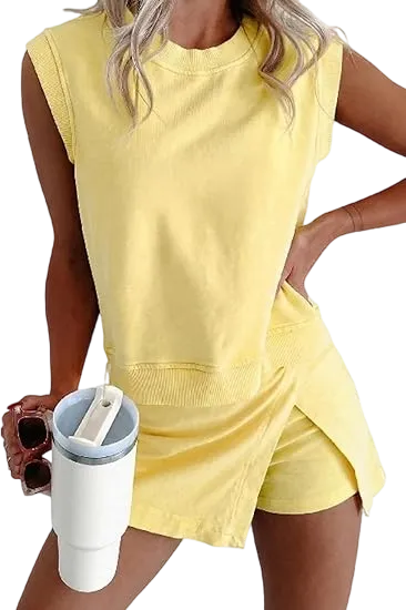 🔥Last day promotion🔥Women's Travel Outfits Summer Lounge Set Two Pieces