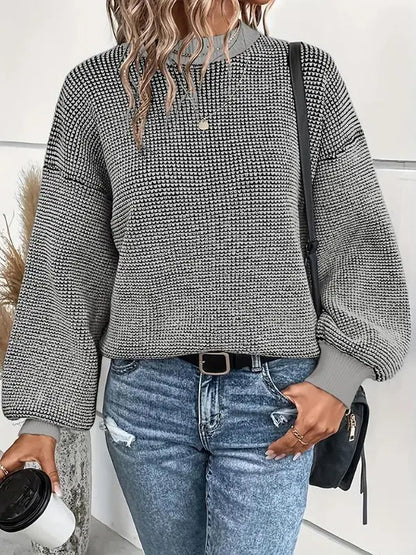 Women's Colorblock Drop Shoulder Sweater