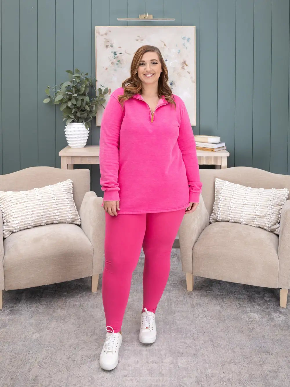 1/4 Zip "Lived - In" Garment Washed Pullover by DD Design | S-5XL