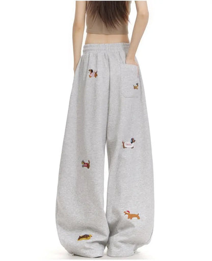 Puppy Loose Fit Tube Sweatpants