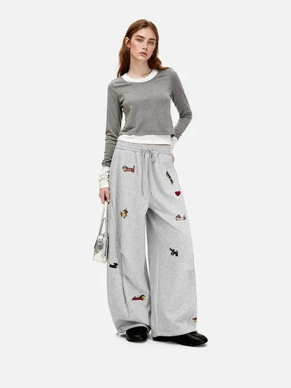 Puppy Loose Fit Tube Sweatpants