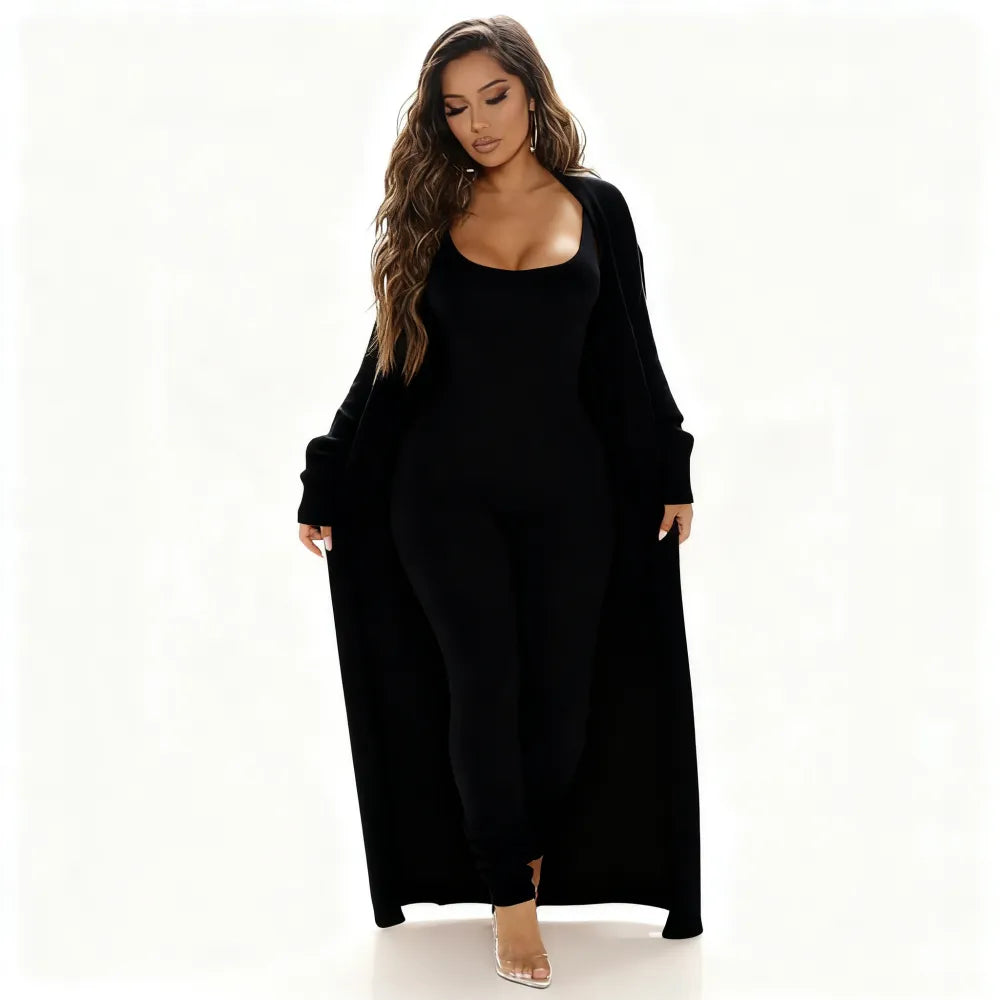 Cozy 2 Piece Ensemble Jumpsuit Sta