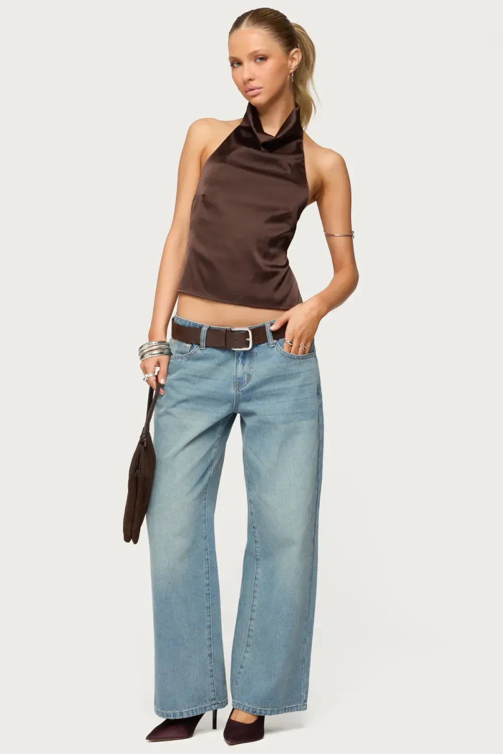 ⚡Last day only $29.9🔥 Raelynn Washed Low Rise Baggy Jeans
