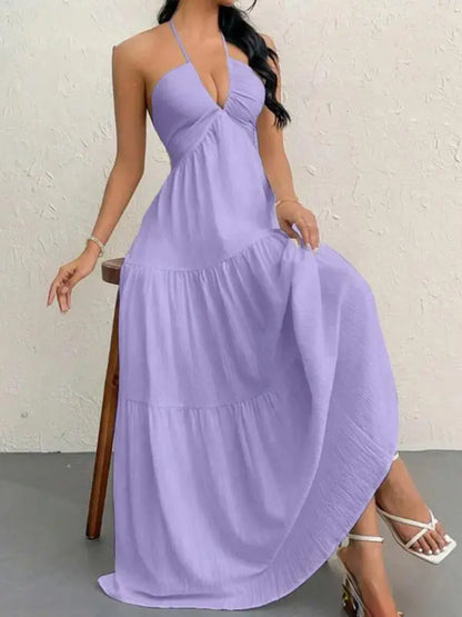 Women's Plain Dress, Summer Clothes Women, Casual Basic Loose Fit Sleeveless Dress for Beach Holiday Vacation