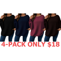 4-Pack (Black,Navy Blue,Burgundy,Coffee Brown)