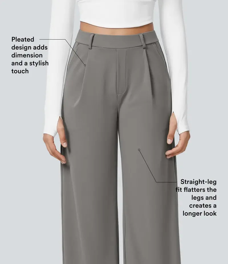 Flex DayStretch High Waisted Pocket Straight Leg Work Pants