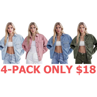 4-Pack (Light Wash,Pink,Blue,Army Green)