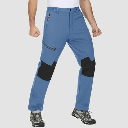 Men's Fleece-Lined Winter Ski Pants – Water-Resistant with 4 Zip Pockets