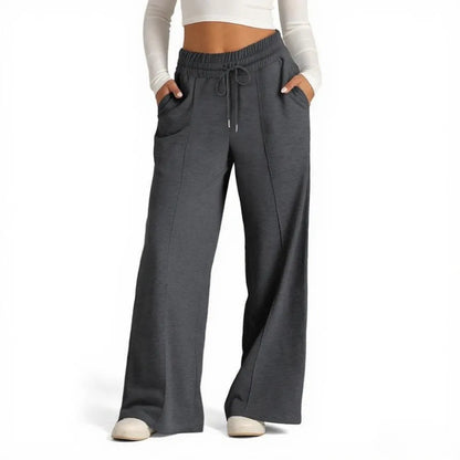 Women's Wide Leg Sweatpants Casual Loose Solid Color Pants