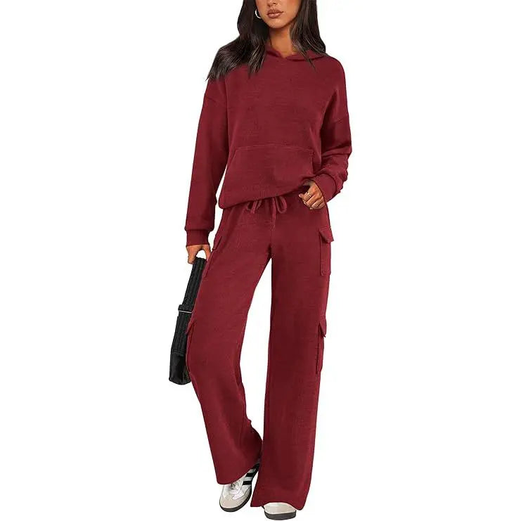 Women's 2 Piece Lounge Sets - Knitted Hoodie