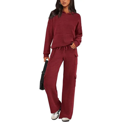 Women's 2 Piece Lounge Sets - Knitted Hoodie