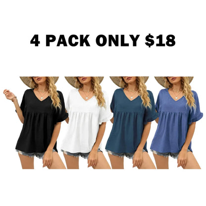 Babydoll Loose Fit Peplum Tops