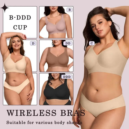 Women’s Jelly Bras Full Coverage Wireless Supportive Bra