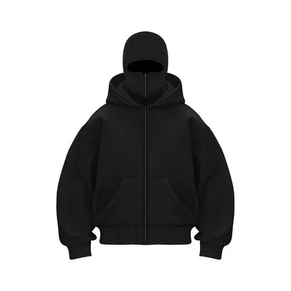 Zip Up Double Layer Hoodie