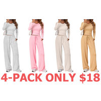 4-Pack (Light Grey,Pink,Apricot,Khaki)