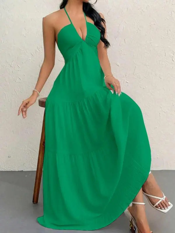Women's Plain Dress, Summer Clothes Women, Casual Basic Loose Fit Sleeveless Dress for Beach Holiday Vacation