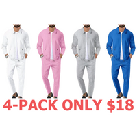4-Pack (White,Pink,Grey,Royal Blue)