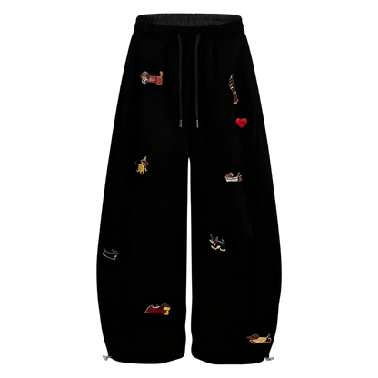 Puppy Loose Fit Tube Sweatpants