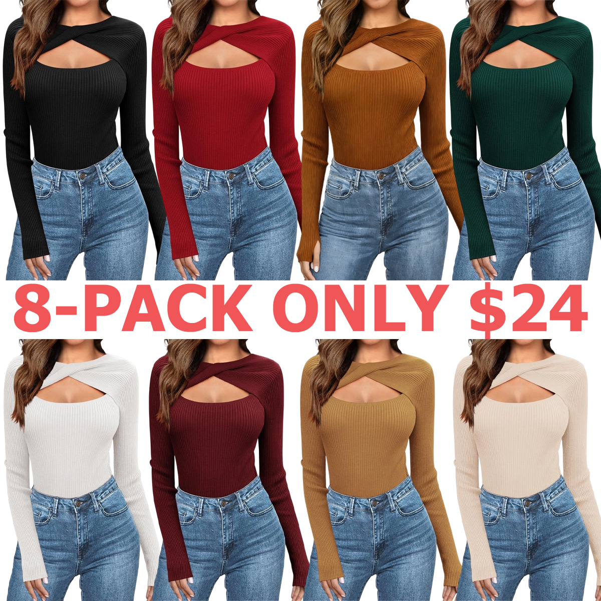 Women's Pullover Sweaters Long Sleeve Cutout Knit