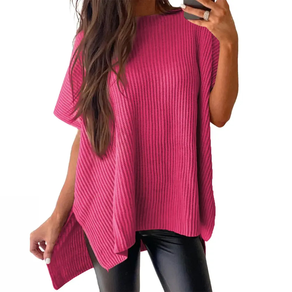 Oversized Cozy Ribbed Knit Top