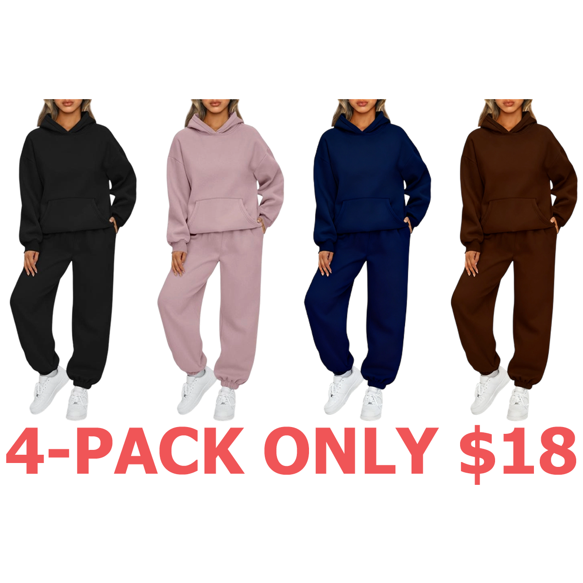 Womens 2 Piece Outfits Lounge Hoodie Sweatsuit