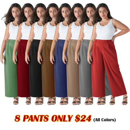 Women Wide Leg Pants with Pockets