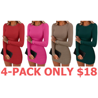 4-Pack (Red,Hot Pink,Khaki,Deep Green)