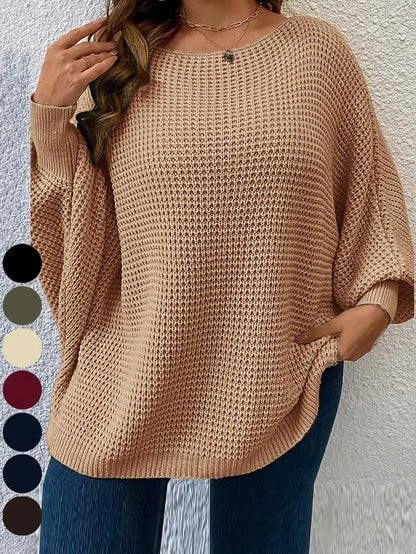 Fall Outfits, Casual Long Sleeve Jumper for Fall, Women's Plus Clothing for Daily Wear