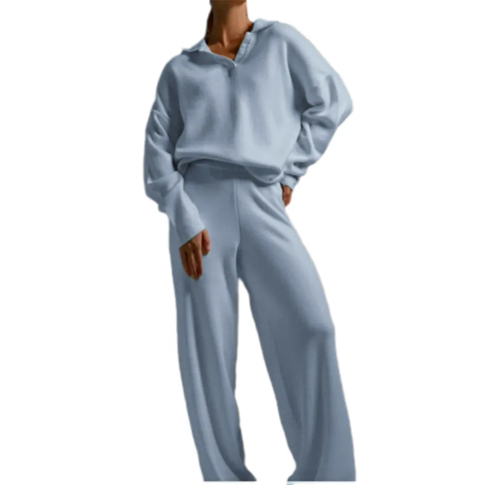 Knit Top and Wide Leg Pants 2 Piece Set