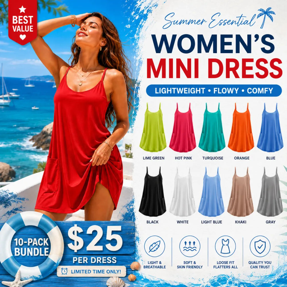 Women's Sleeveless Athletic Dress with Built-In Shorts