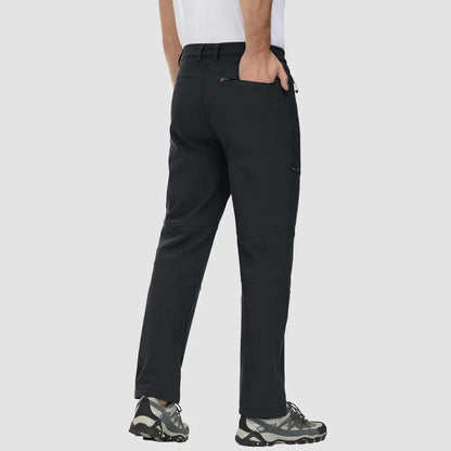 Men's Fleece-Lined Winter Ski Pants – Water-Resistant with 4 Zip Pockets