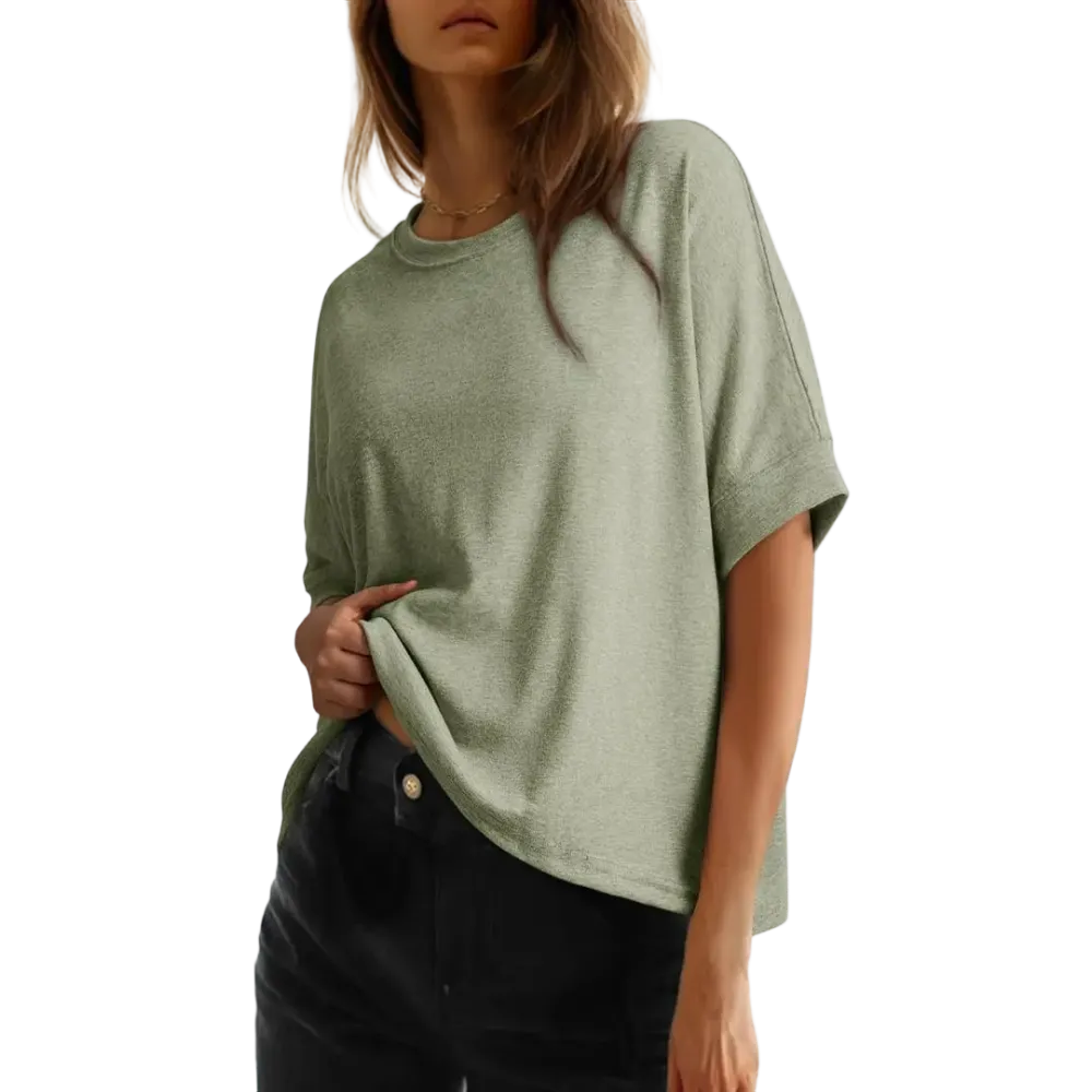 🔥Women'S Tops For Women 2026 Loose Oversized Basic Tee Comfortable Soft Fabric Flattering Fit