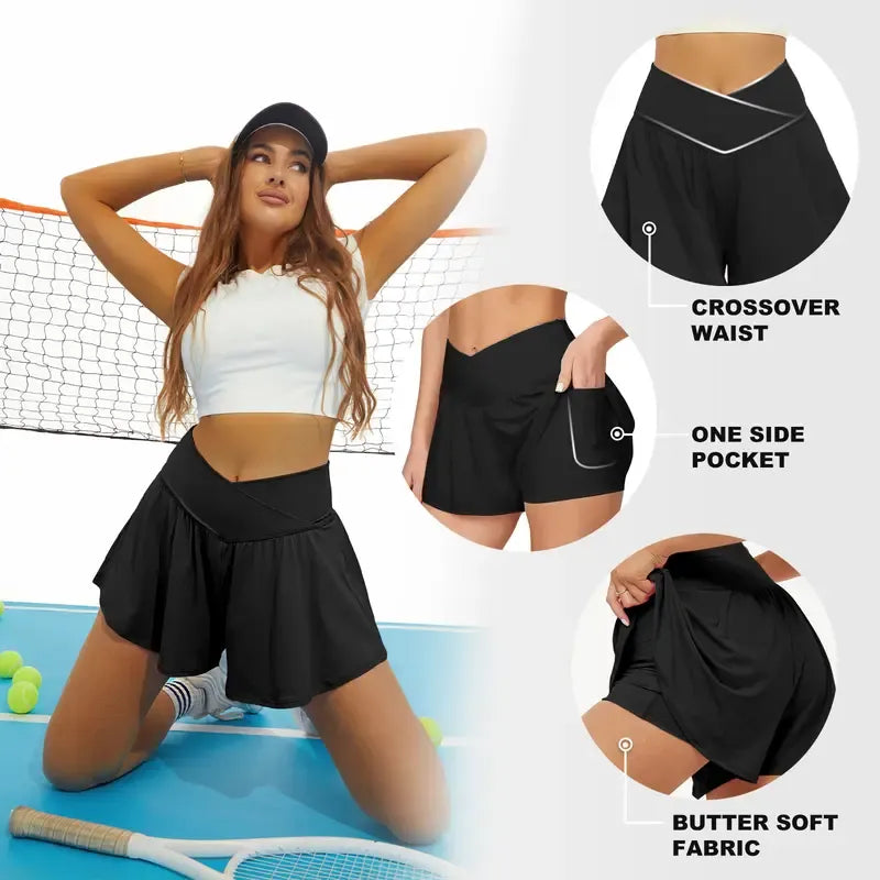 Flowy Running Shorts with Pockets