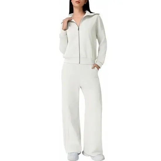 Women's Cotton 2 Piece Outfits Lapel