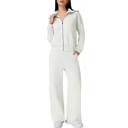 Women's Cotton 2 Piece Outfits Lapel